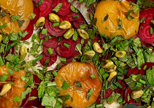 Beet, Fennel & Roasted Apricot Salad